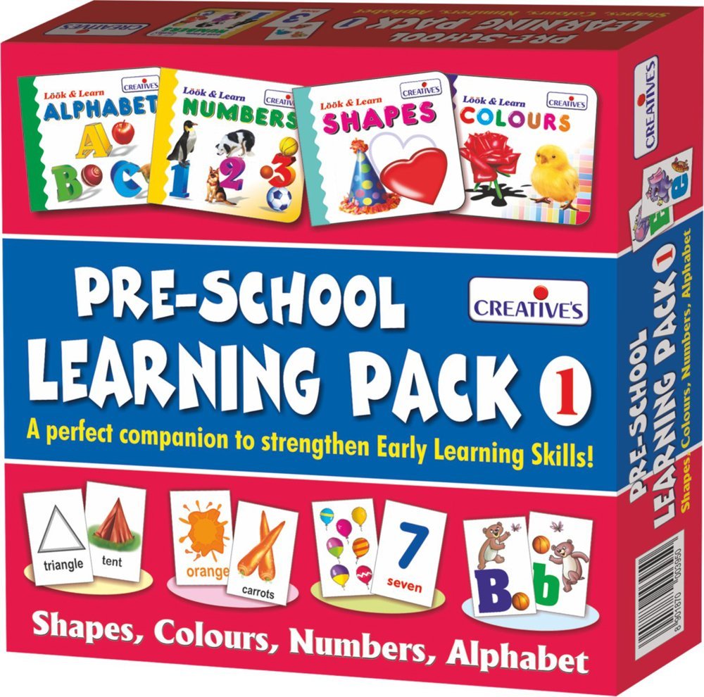 Creative Education Pre-School Learning, Pack 1 (Shapes, Colours, Numbers and Alphabet)