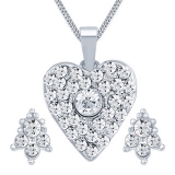 Shopclues offers- Get Sikka Silver Plated Austrian Diamond White Pendants Chains For Women at only Rs. 199
