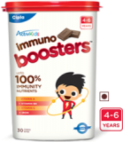 Cipla-Get Activkids Immuno Boosters for 4 to 6 years 30 Choco bites for 1 month at Only Rs.299