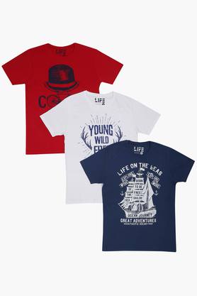 Shoppersstop- Men’s Printed Tshirts (Pack of 3) only @Rs. 899