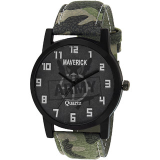 Gen-Z Heavy Dial Army Youth Analog Watch