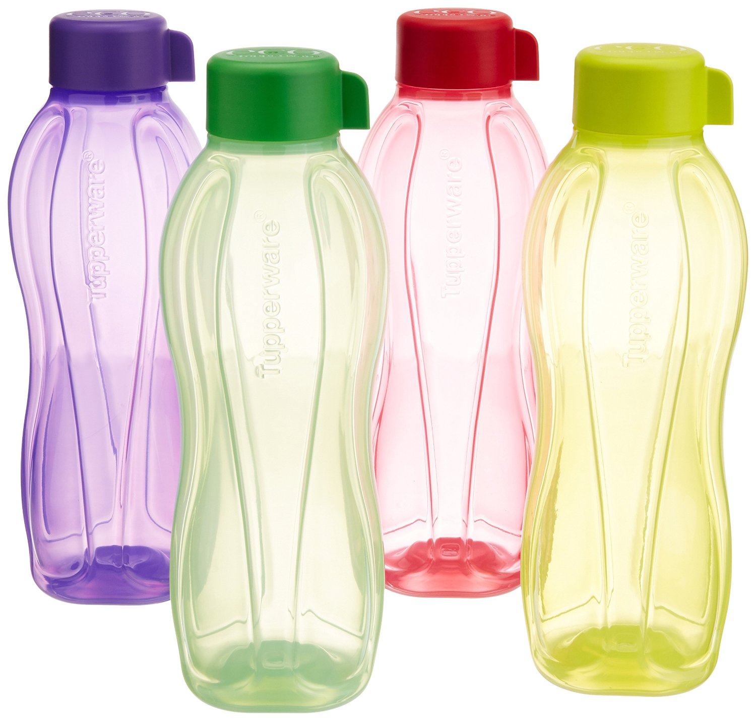 Get Tupperware Aquasafe Water Bottle Set, 1 Litre, Set of 4, Multicolor at Rs. 650