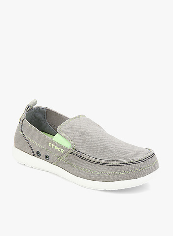 Get Crocs Walu Grey Loafers