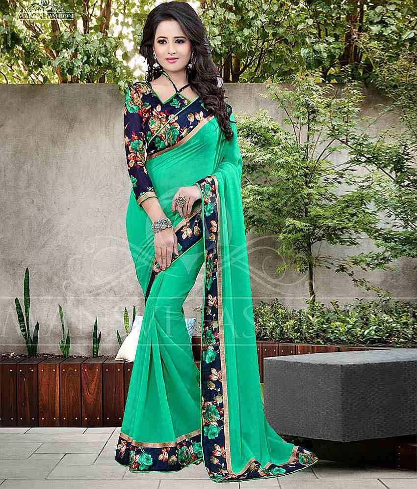 K.C. Green Georgette Saree