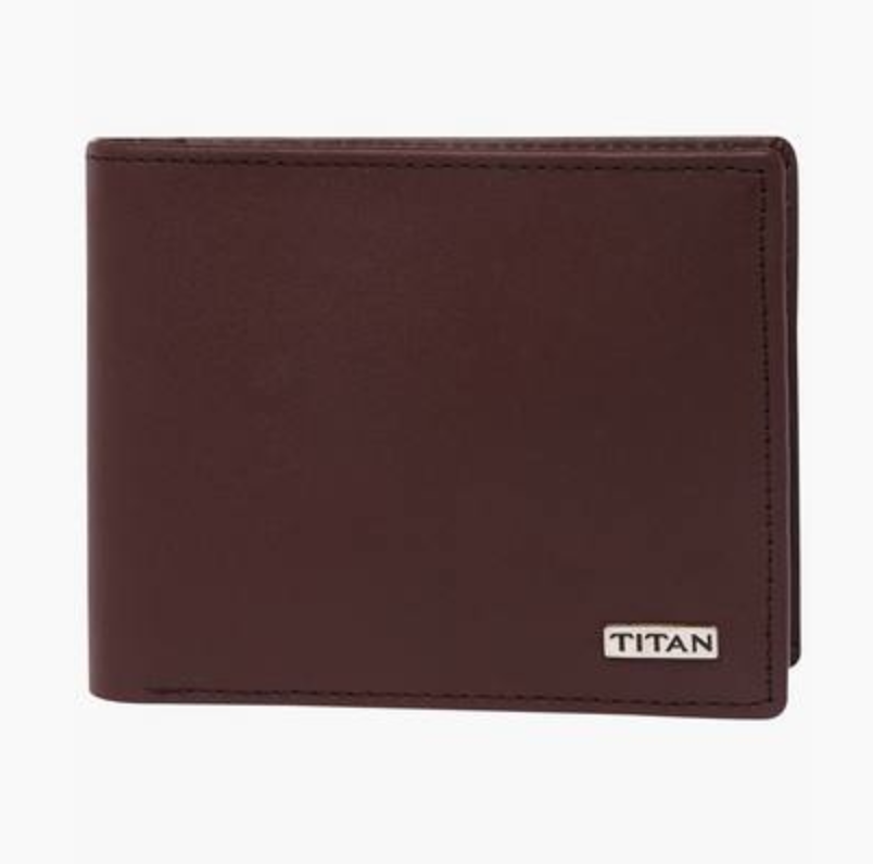 TITAN Mens Leather 1 Fold Wallet
