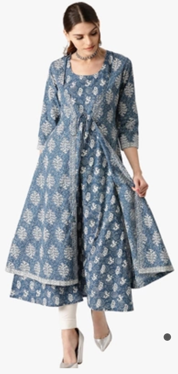 Libas Blue Printed Kurta