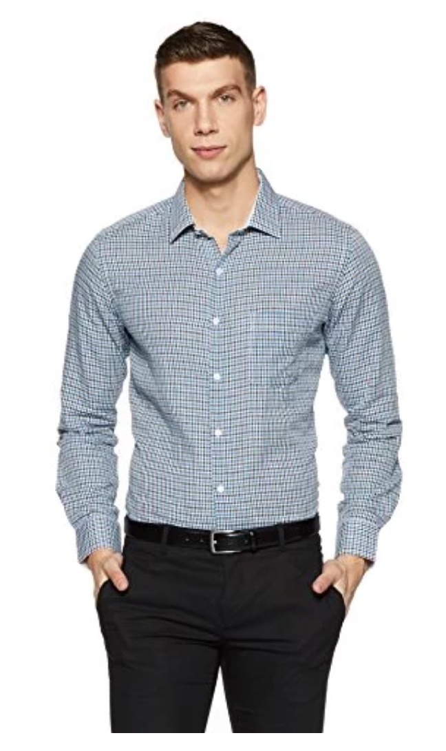 Amazon India - Buy Diverse Men's Checkered Regular Fit Cotton Formal Shirt at only Rs.539