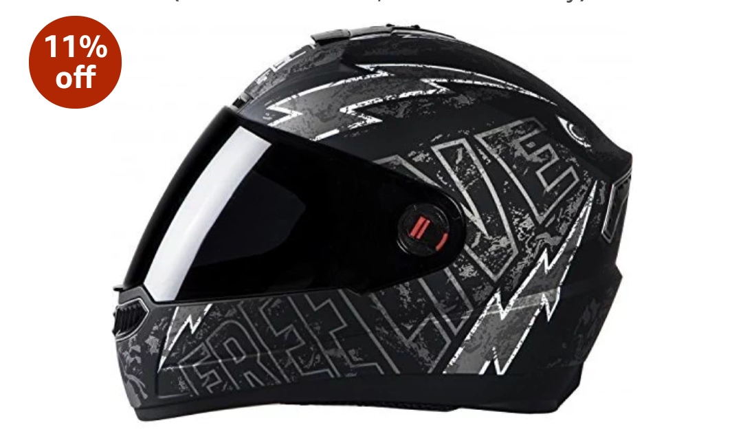 Amazon India – Buy Steelbird Helmet SBA-1 Free Live with Smoke Visor and Matt Finish (Medium 580MM, Black with Grey) at only Rs.1734