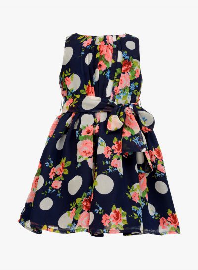 Tata Cliq- Buy The Cranberry Club Navy Printed Dress With Shrug at Rs. 999