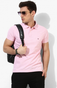 Jabong-Tommy Hilfiger Pink Solid Slim Fit Polo T-Shirt only at Rs. 1820