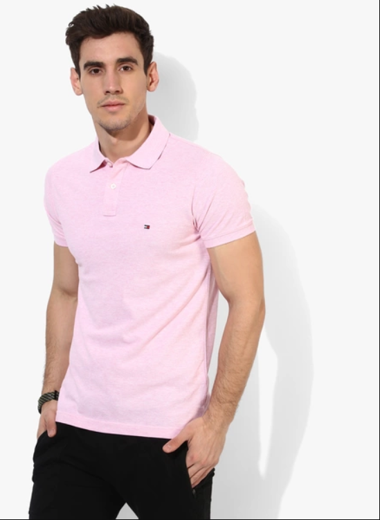 Jabong-Tommy Hilfiger Pink Solid Slim Fit Polo T-Shirt only at Rs. 1820