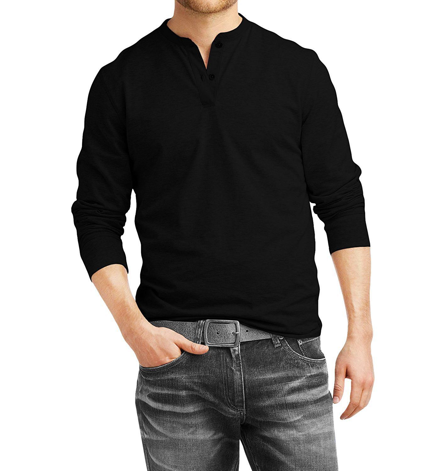 Veirdo Black Henley T-Shirt