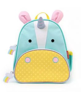 Skiphop School Bag Unicorn Design Sea Green Yellow
