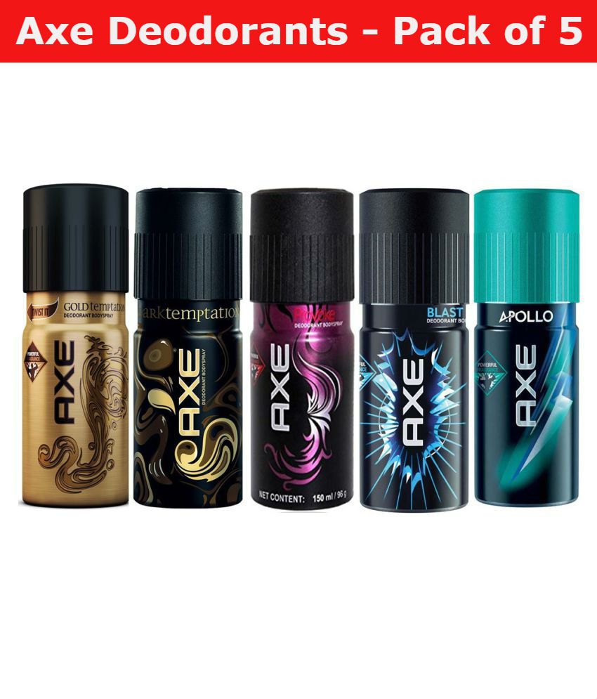 Snapdeal- Axe Deodorant pack of 5 (150 ml pcs of 5) @ Rs. 538