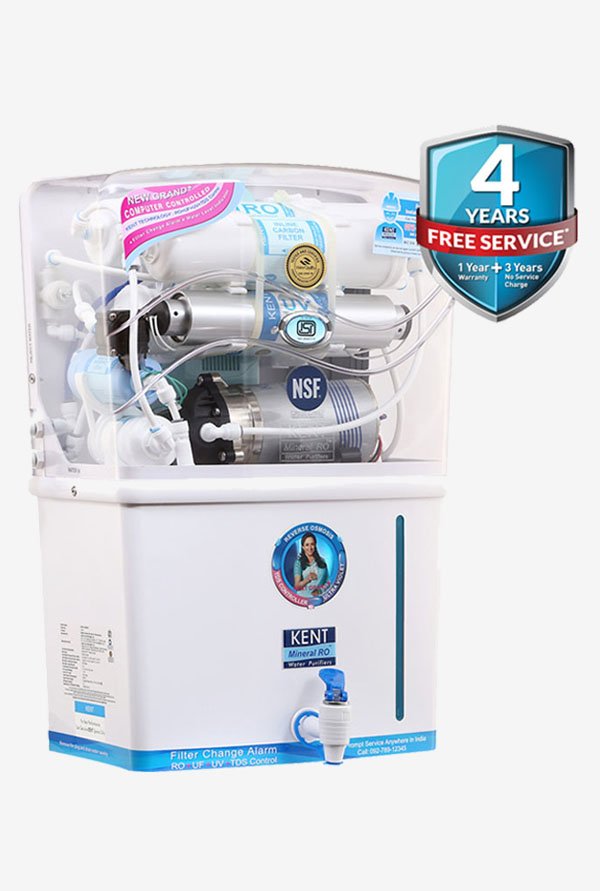 Kent Grand Plus 8L UV + RO + UF Water Purifier (White)