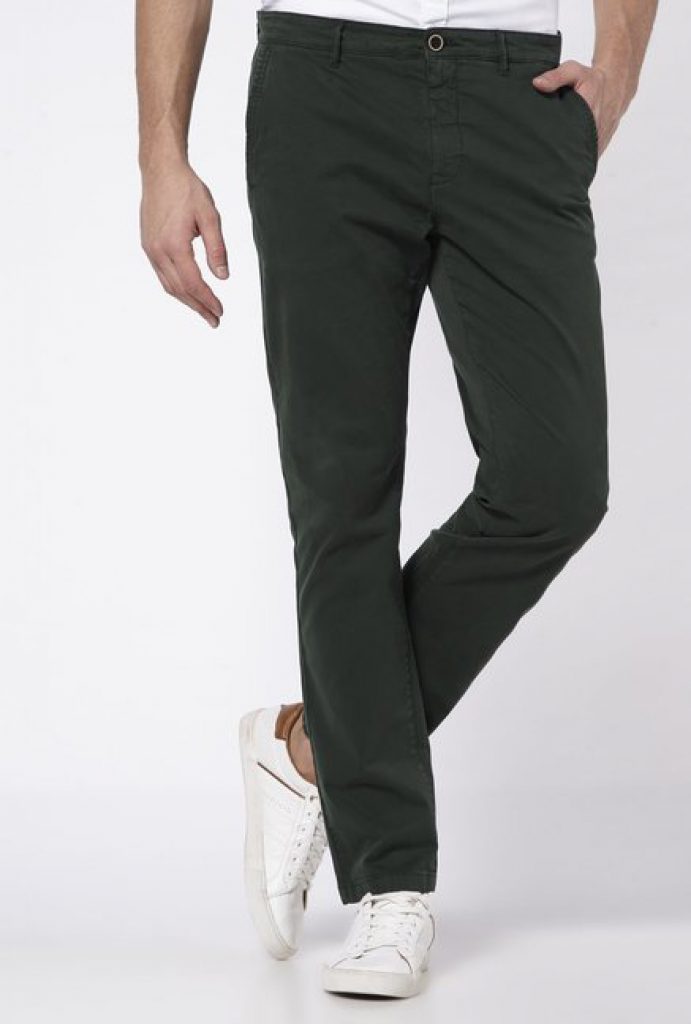 Westsport Casual by Westside Slim Fit Green Chinos