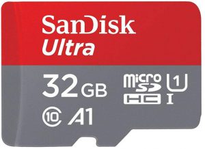 SanDisk 32GB Class 10 Micro SDHC Memory Card with Adapter